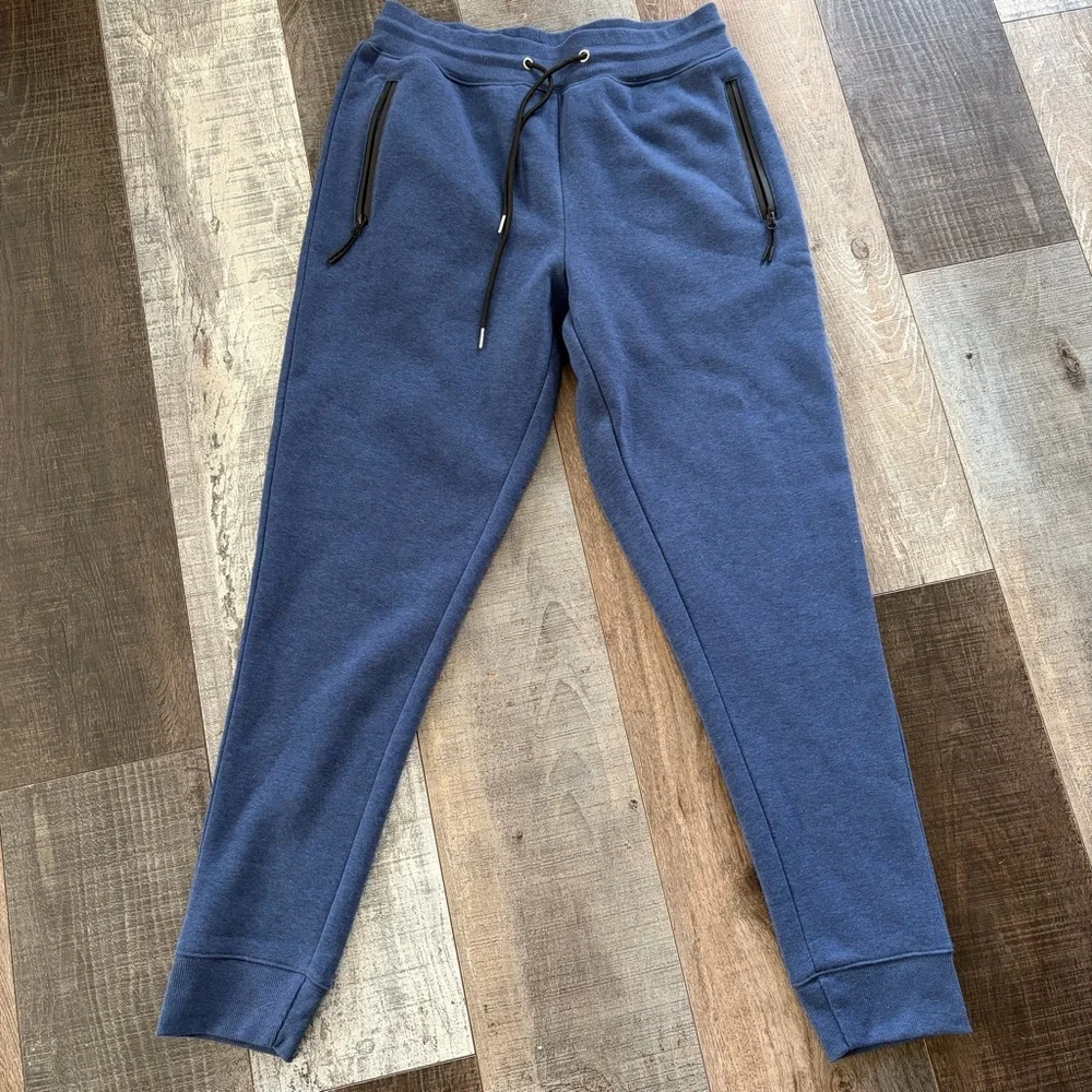Pure Champ Men’s Blue Jogger Sweatpants Size M Zip Pocket Athletic
